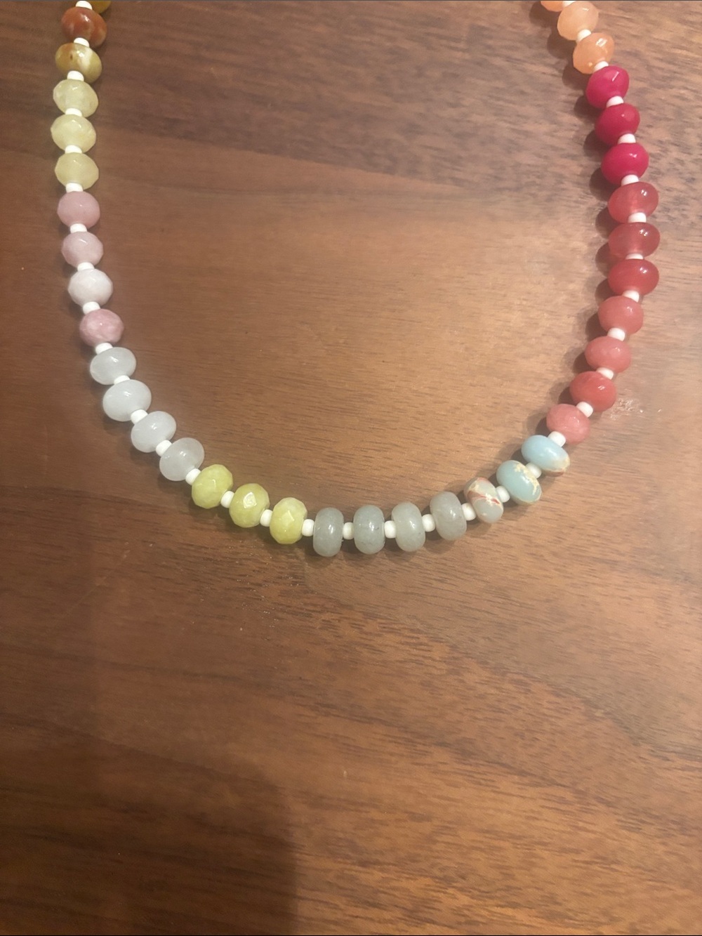 Anthropologie rainbow stone necklace - Picture 2 of 4